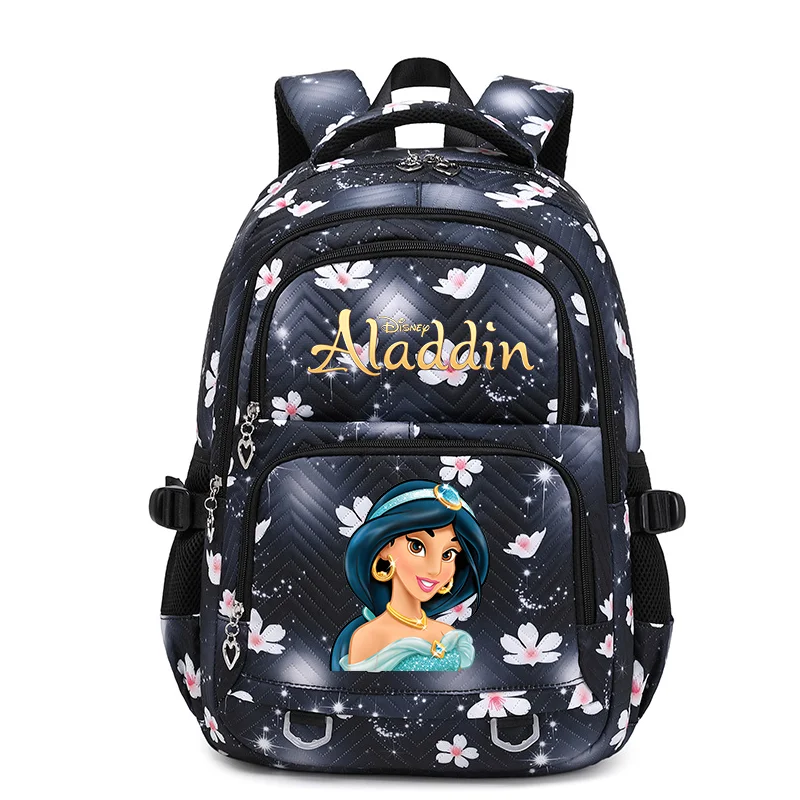 Aladdin Jasmine Princess Fasion Women Backpack Female Portable Waterproof Travel Bag Teenage Girls Students Bookbag Mochila