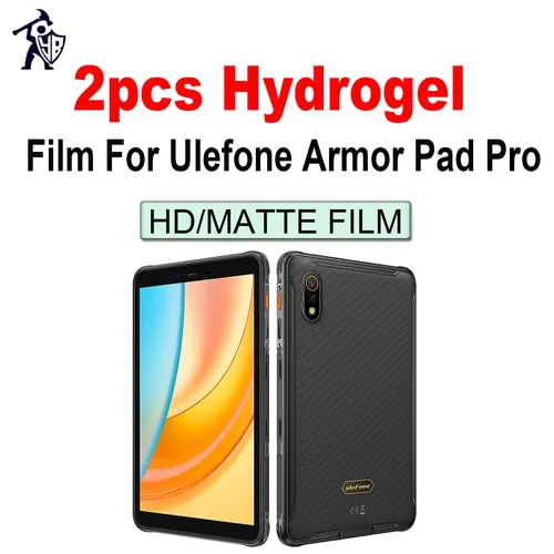 Ulefone 아머 패드 프로용 HD 태블릿 필름, 투명 무광 하이드로겔 필름, 풀 커버, 유리가 아닌 소프트 스크린 보호대, 8.0 인치, 2 개 