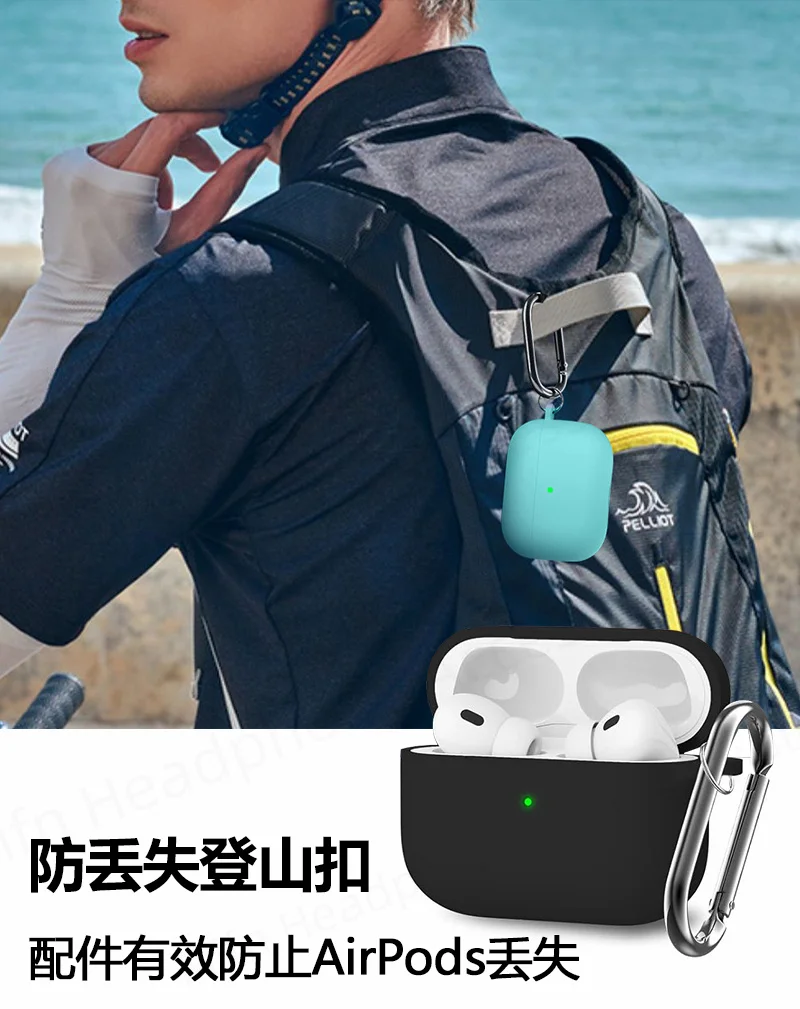 حافظة من السيليكون لأجهزة Apple AirPods Pro 3 Pro3 حافظة سماعة أذن لاسلكية 2025 جديدة للنساء ملحقات سماعات AirPods Pro 3
