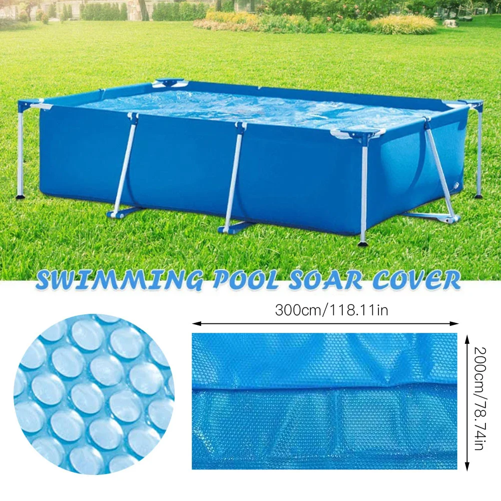 

Solar Tarpaulin Rectangular Durable Swimming Pool Protection Cover Heat Insulation Film for Indoor O