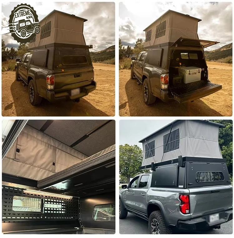 Australia Outdoor Camping Soft Roof Top Tent Pickup Canopy Pop up Camper for Tacoma Hilux 2021 jeep Gladiator