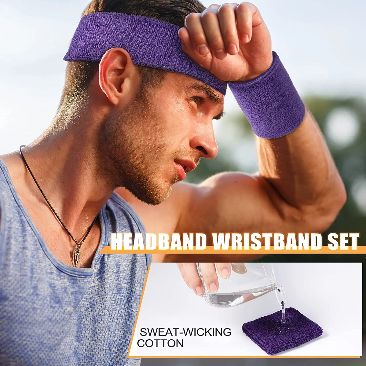 Outdoor Sports Headband Fitness Hair Bands Man Woman Hair Wrap Brace Elastic Cycling Yoga Running Exercising Sweatband Headwear