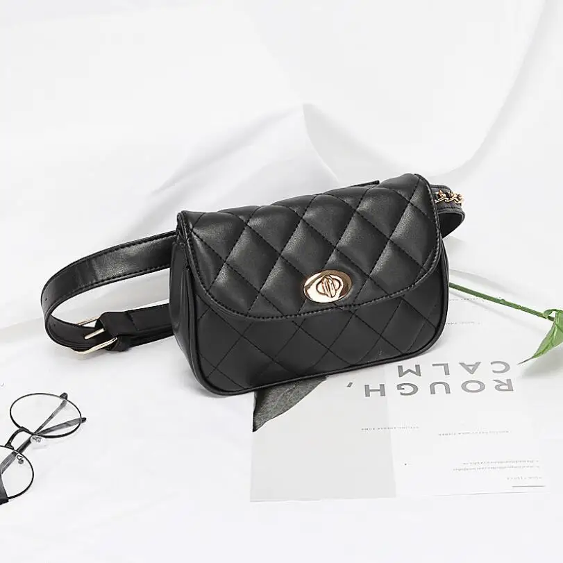 2024 New Spring/Summer Fashion Waist Bag Crossbody Bag Women\'s Mini Diamond Chain Shoulder Bag Wallet Belt Bag