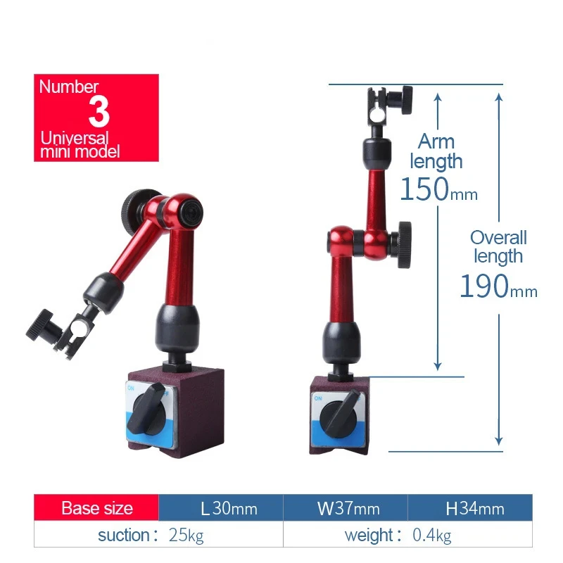 Magnetic Base with Fine Adjustment Universal Large Dial Test Indicator Gauge Magnetic Stand Holder For Equipment Calibration