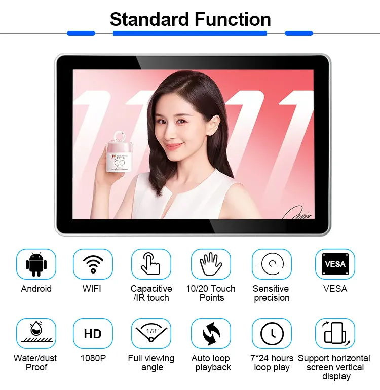 10inch Commercial Touchscreen Display 10 10.1 Inch Wifi Android Touch Screen LCD   Display