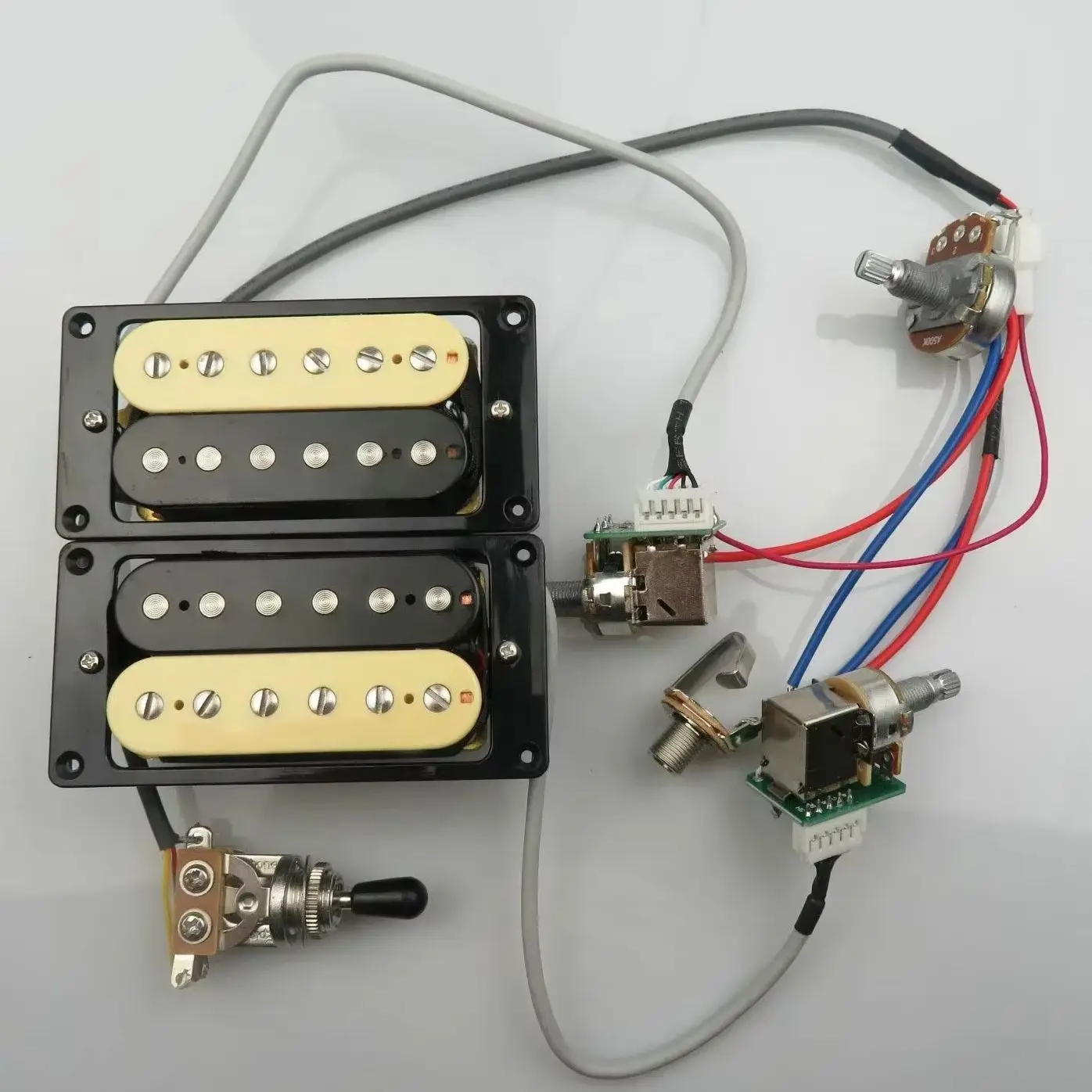 

Сумасшедшие скидки — Новые гитарные звукосниматели Humbucker для электрогитары, комплект 4C Zebra / Black с проводкой 2v1t