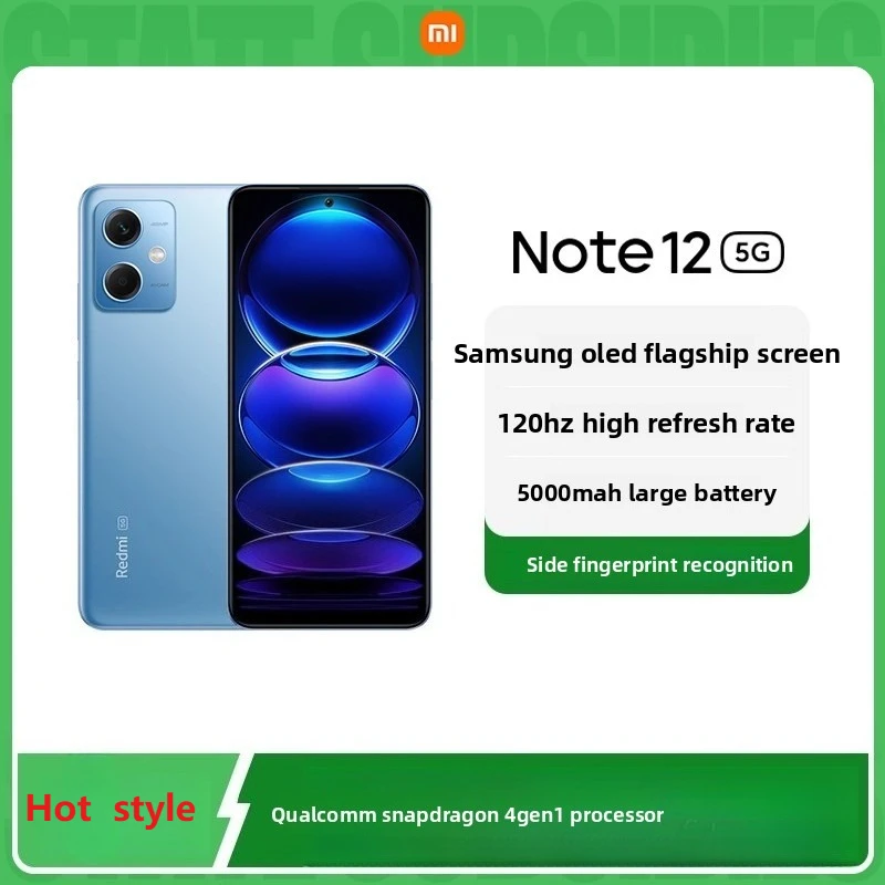 Redmi Note 12 5G Snapdragon 4 Gen1 6GB/8GB RAM 128GB/256GB ROM 5000mAh بطارية مزدوجة SIM الهاتف الهواتف الذكية الهواتف المحمولة #2
