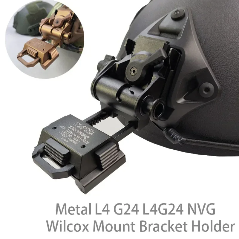 L4G24 NVG 금속 헬멧 마운트 PVS15/18 야간 투시경 고글 마운트 용 조정 가능한 금속 알루미늄 전술 헬멧