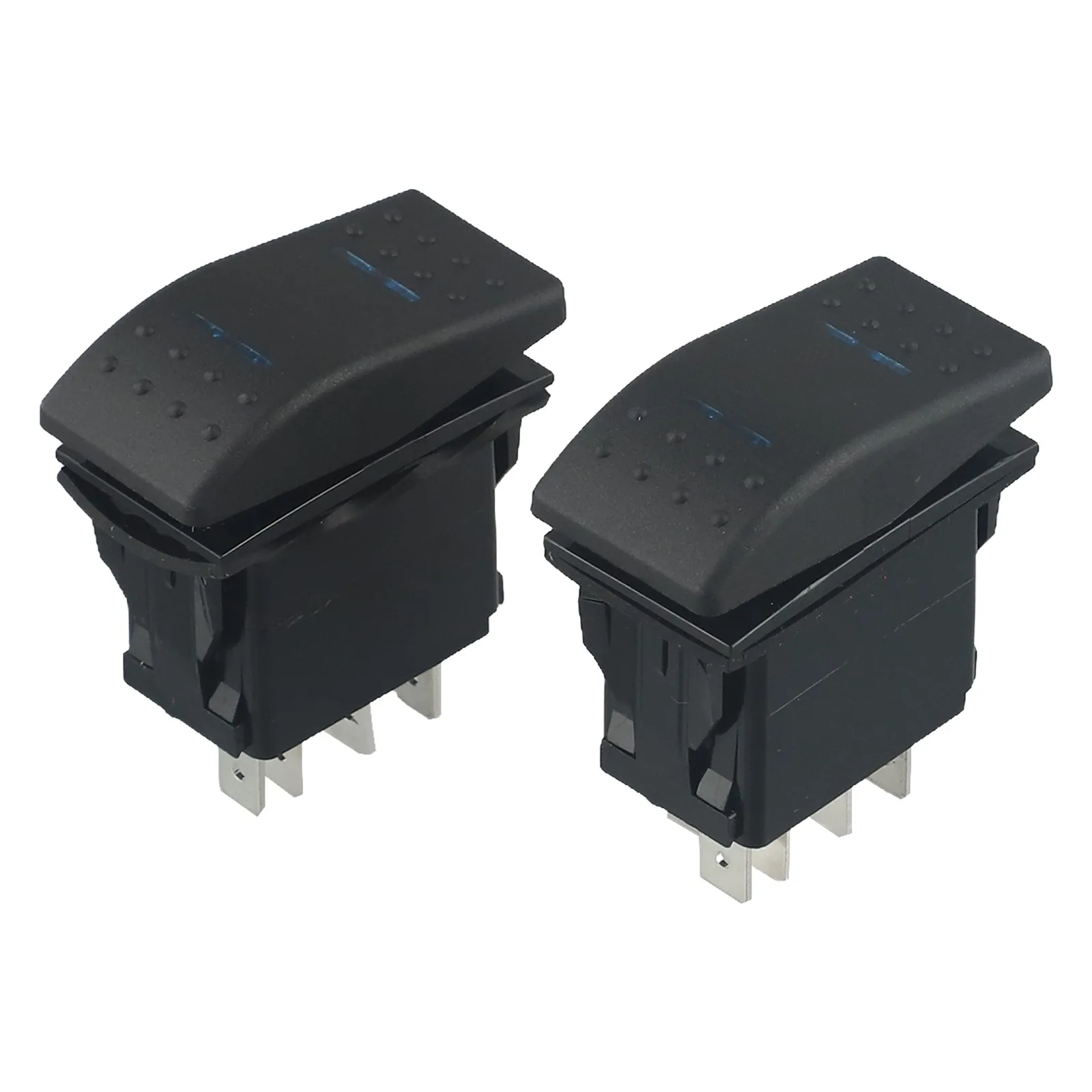 2pcs Momentary Switches ON-OFF-ON 3 Position For DPDT Boat LED Switch 12V 20A 3-Way Functionality High-Quality ABS