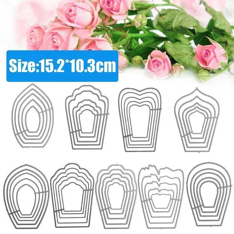 3D Flowers Petal Metal Cutting Dies Different for DIY Flowers Scrapbooking Album Embossing Paper Cards Decorative Crafts 9PC/SET