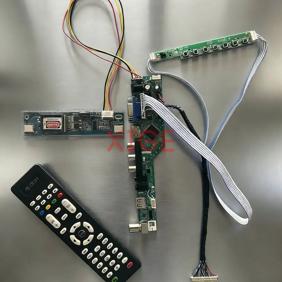 For QD17EL07 LM170E03 HT170E02 LTM170ET01 Screen Controller Board Kit DIY USB+AV+VGA+HDMI 2-CCFL 1280x1024 30 Pin LVDS 1280*1024
