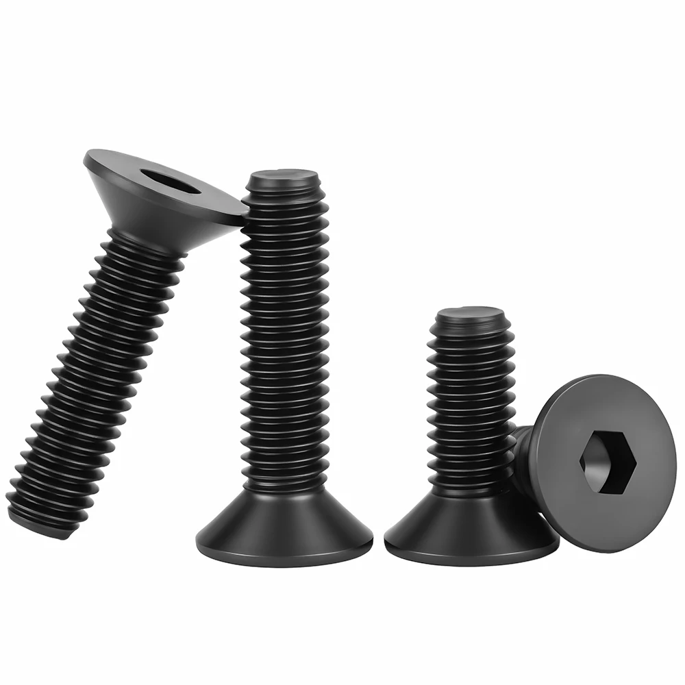 Stahl der Güteklasse 10.9 DIN7991 Sechskant-Innensechskantschraube mit Senkkopf, schwarze Innensechskantschrauben M2M2.5M3M4M5M6M8M10M12 – Detail 5