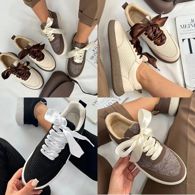 1 Paar 2 cm breite Seidenschnürsenkel mit Schleife, flache Schnürsenkel für Damen, Sneaker, Sport, DE, Trainingsschuhe, Schnürsenkel, Freizeitschuhe, Zubehör – Detail 4