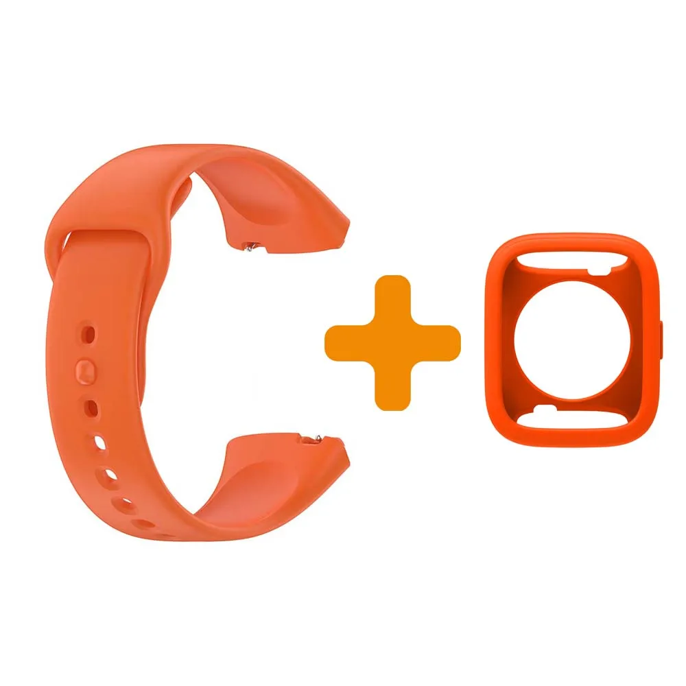 Silicone Strap + Case For Xiaomi Redmi Watch 3 Active Smartwatch WristBand Bands + Protective Case Protector Cover