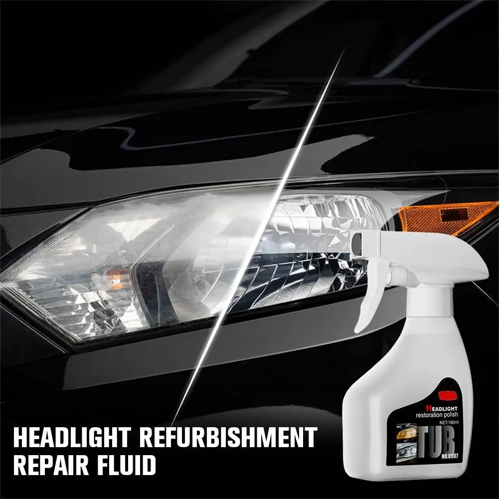 180ml Car Headlight Restoration Kit for Yellowing Fogging Removal and Paint Protection Headlight Refurbishment Polishing Fluid