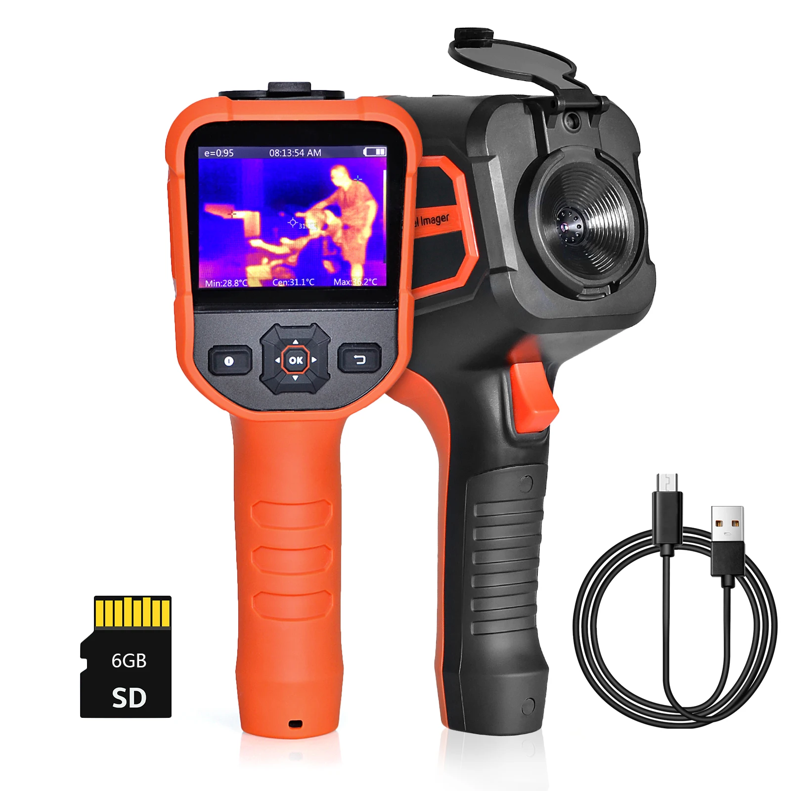 Portable Infrared Thermal Camera T4-TI003-R - 210x160 Resolution, 9Hz Refresh Rate, 3.5