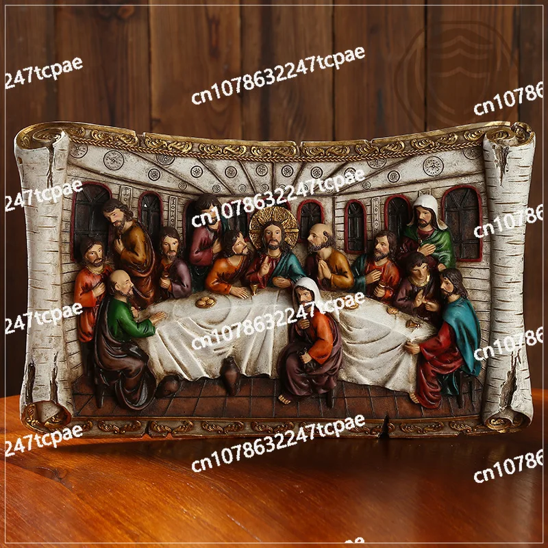 

Classical Last Supper 3D three-dimensional relief pendant wall decoration resin handicraft