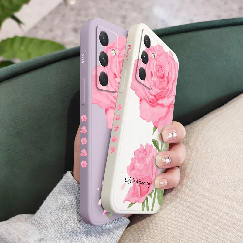 Beautiful Pink Rose Phone Case For Samsung Galaxy A55 A35 A25 A15 A05 A05S A54 A34 A24 A14 A04 A04S A04E 4G 5G Cover image 6