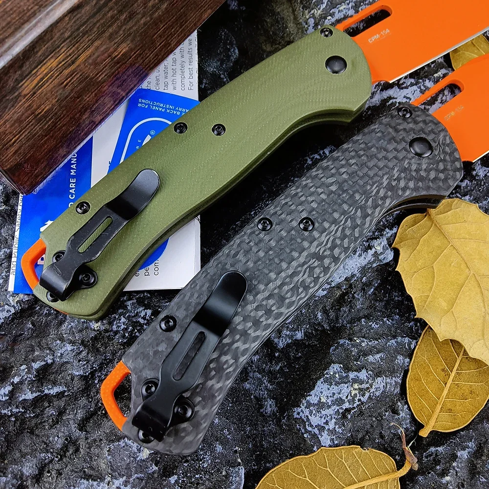 G10 / Carbon Fiber Handle BM 15535 Hunt Taggedout Folding Pocket Knife Outdoor Camping Tactical EDC Survival Titanium Knives