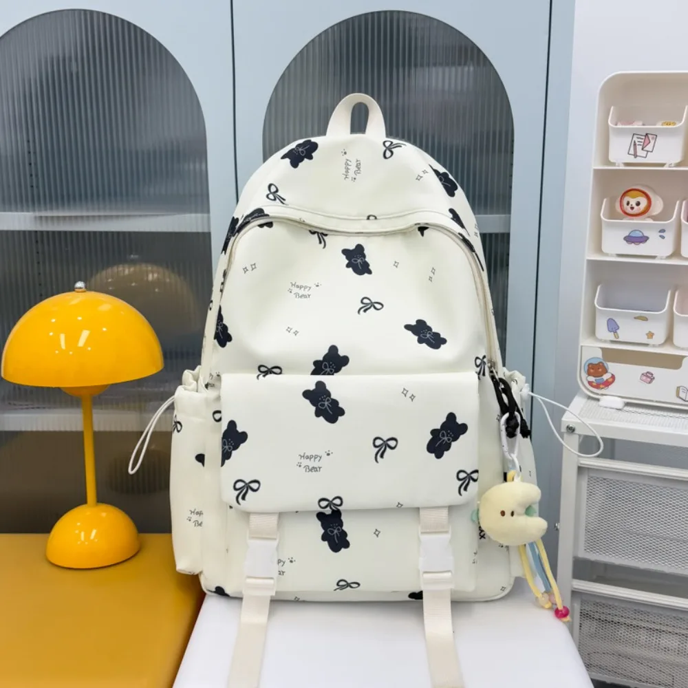 

Cute Cartoon Printed Casual Harajuku Versatile Girls Schoolbag Capacity Lightweight Student Backpack Multi-functional Versatile