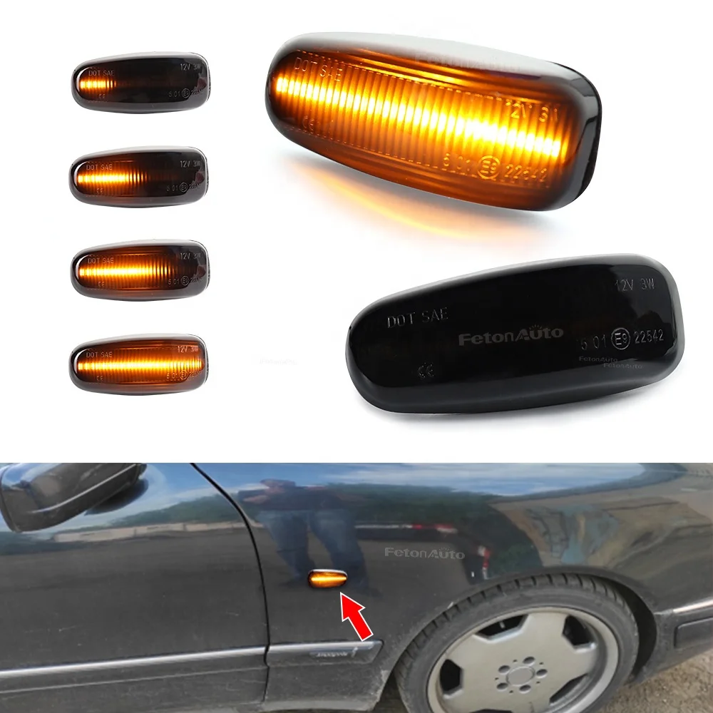 Mercedes-Benz W210 W208 R170 Vito W638 Dynamic Flash Indicator Amber Sequential Light Emitting Diode Side Marker Light