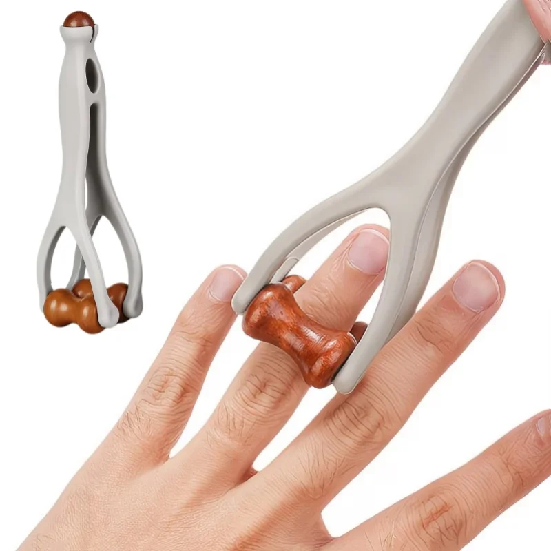 Wooden Finger Massage Roller Multi-functional Thumb Joint Press Massager  Finger Stretching Exercise Tools Perfect Gifts