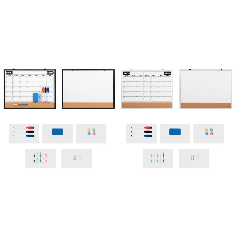 Реверсивный настенный планировщик пробковой доски с магнитными поверхностями для офиса