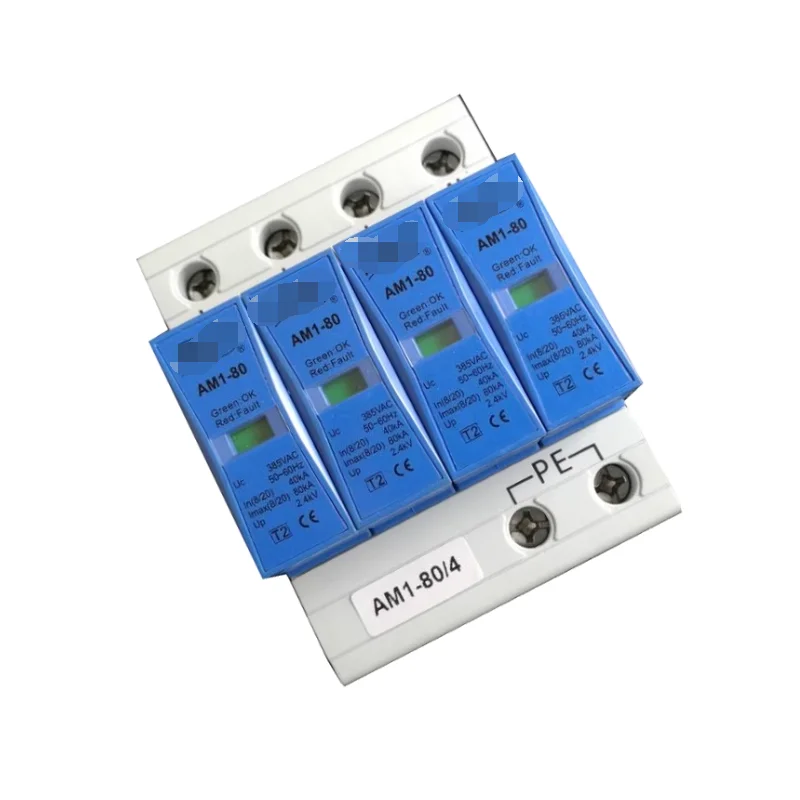 Three level power lightning arrester 4P three-phase 380V/20KA surge protector ASP/AM3-20/4