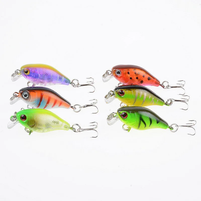 1PCS Minnow Fishing Lure 43mm 4.4g Top Water Hard Bait Wobbler Jig Bait Crankbait Carp Striped Bass Pesca Tackle Swimbait