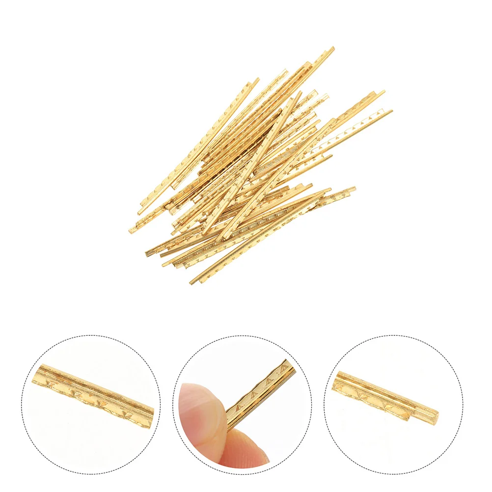 20 Pcs Guitar Fret Wires 2.0mm 20 Frets Brass High Strength Folk Mandolin Electric Classical Accessories Kit Vibrant Sound Thick