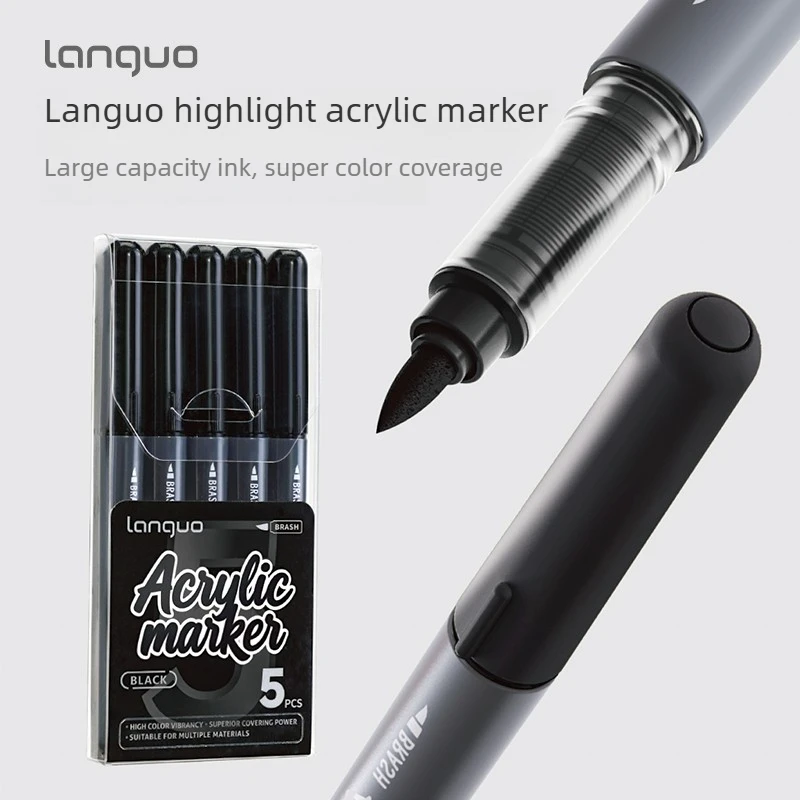 LANGUO 20/1 SZT. 4 Kolory Bezpośrednie Pisaki Akrylowe z Farbą w Płynie do Malowania DIY, Rysowania na Szkło, Artykuły Szkolne, Artykuły Papiernicze — zdjęcie produktu 3