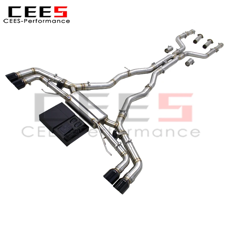 

cees Tuning Catback Exhaust Pipes for BMW X5M/X6M F95/F96 LCI 4.4TT 2020-2024 Titanium Exhaust Valve Pipe Escape Muffler System