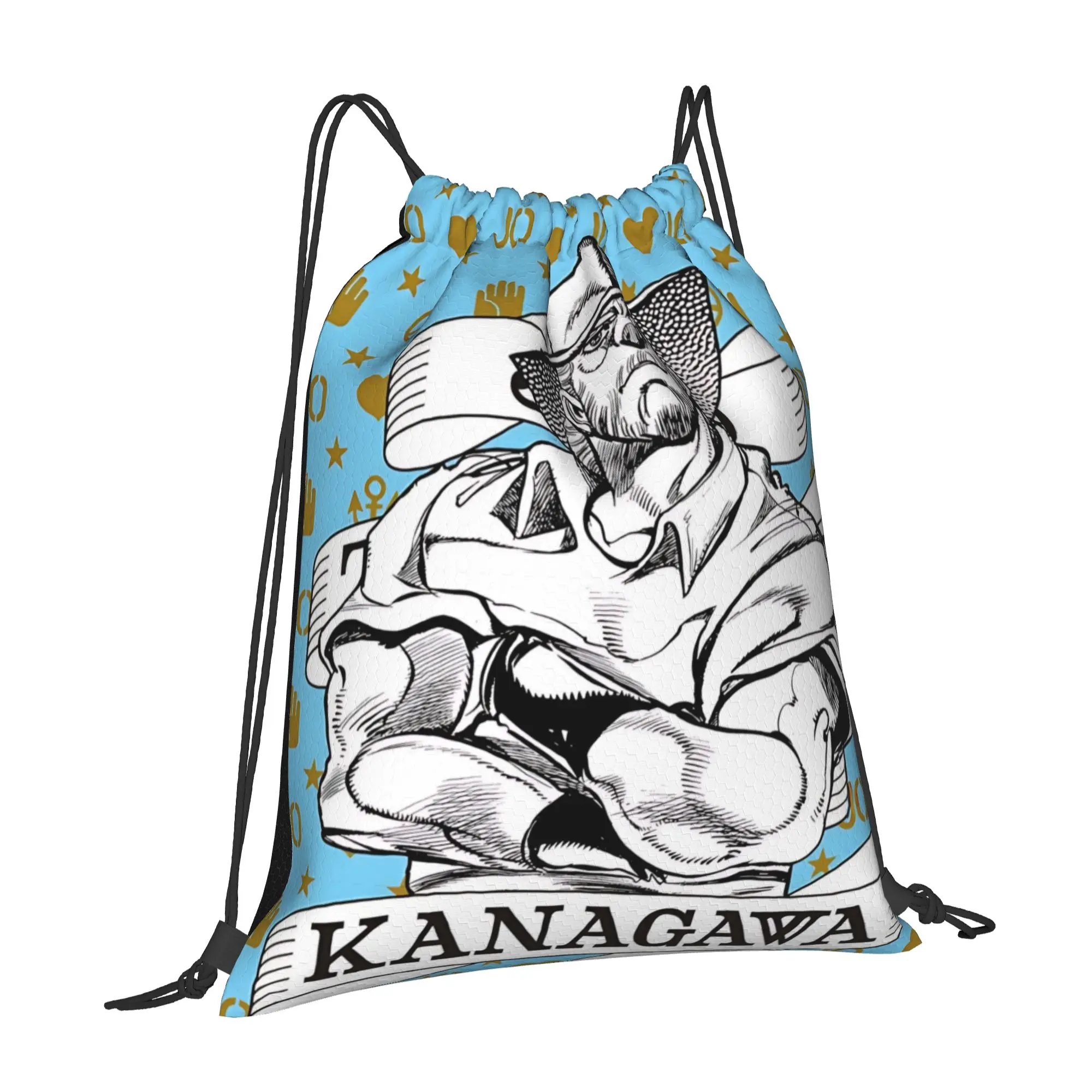 gym Pouch Jojo's Bizarre Adventure World  Drawstring Bags Hiking Unisex Storage Organize Bundle Pocket Rope Bag