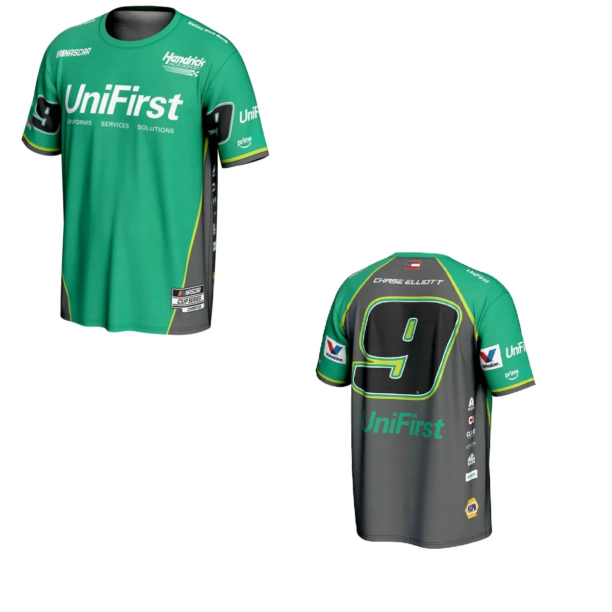Chase Elliott # 9 UniFirst NASCAR Racing T-Shirt, Herren Damen Schnelltrocknend Atmungsaktiv Motorsport Fan Streetwear Tee – Detail 9