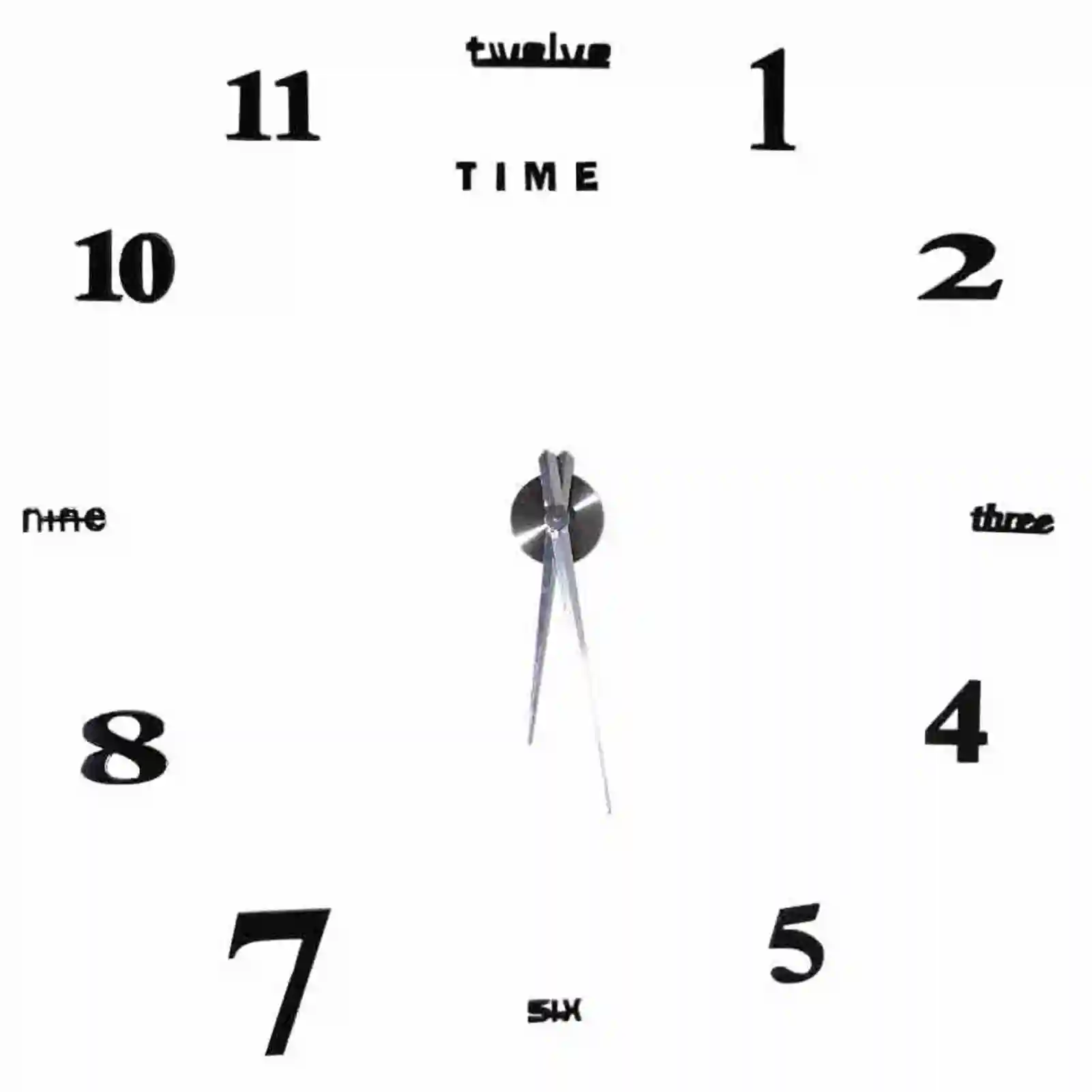 

3D Wall Clock Acrylic Wall Clock DIY Wall Clock Modern DIY Large Wall Clock Kit 3D Mirror Sticker for Home Room