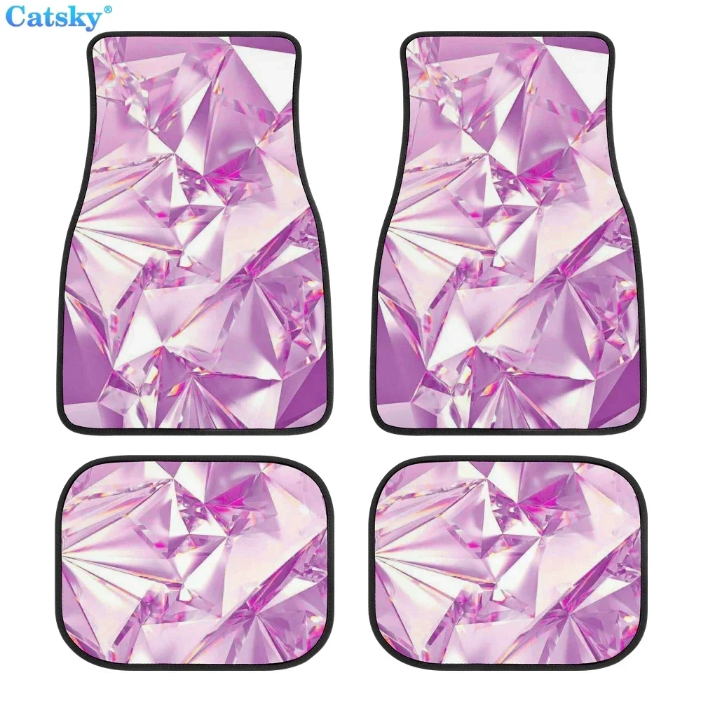 

Diamond Car Floor Mat Interior Accessories Rubber Print Pattern 4-Piece Set Custom Floor Mats