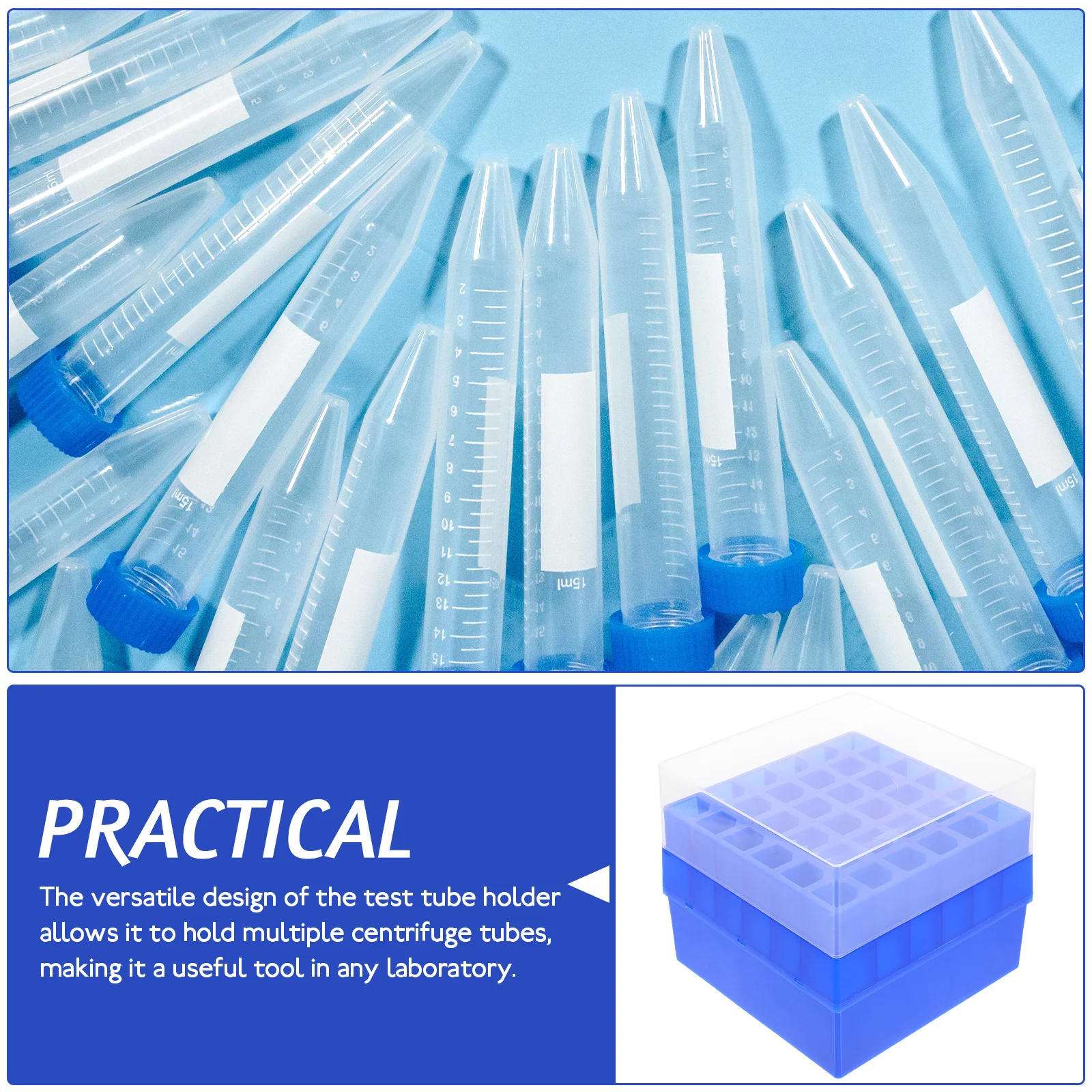 

Tubes 10 15ml 36 Slots Freezer Cryobox Lab Test Test Tube Holder For Chemistry Tube Storage ganizer Plastic Reusable