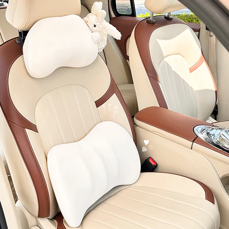 

New Four Seasons Universal DIY Memory Cotton Comfort Simple Atmospheric Car Car Decoration Headrest Waist Support