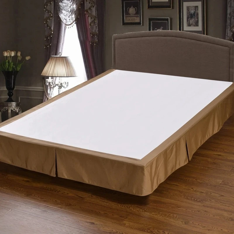 Solid Color Hotel Bed Skirt Soft Bedding Queen Bed Skirt with Easy Fitting 25cm Tailored Drop Fade for Bedroom