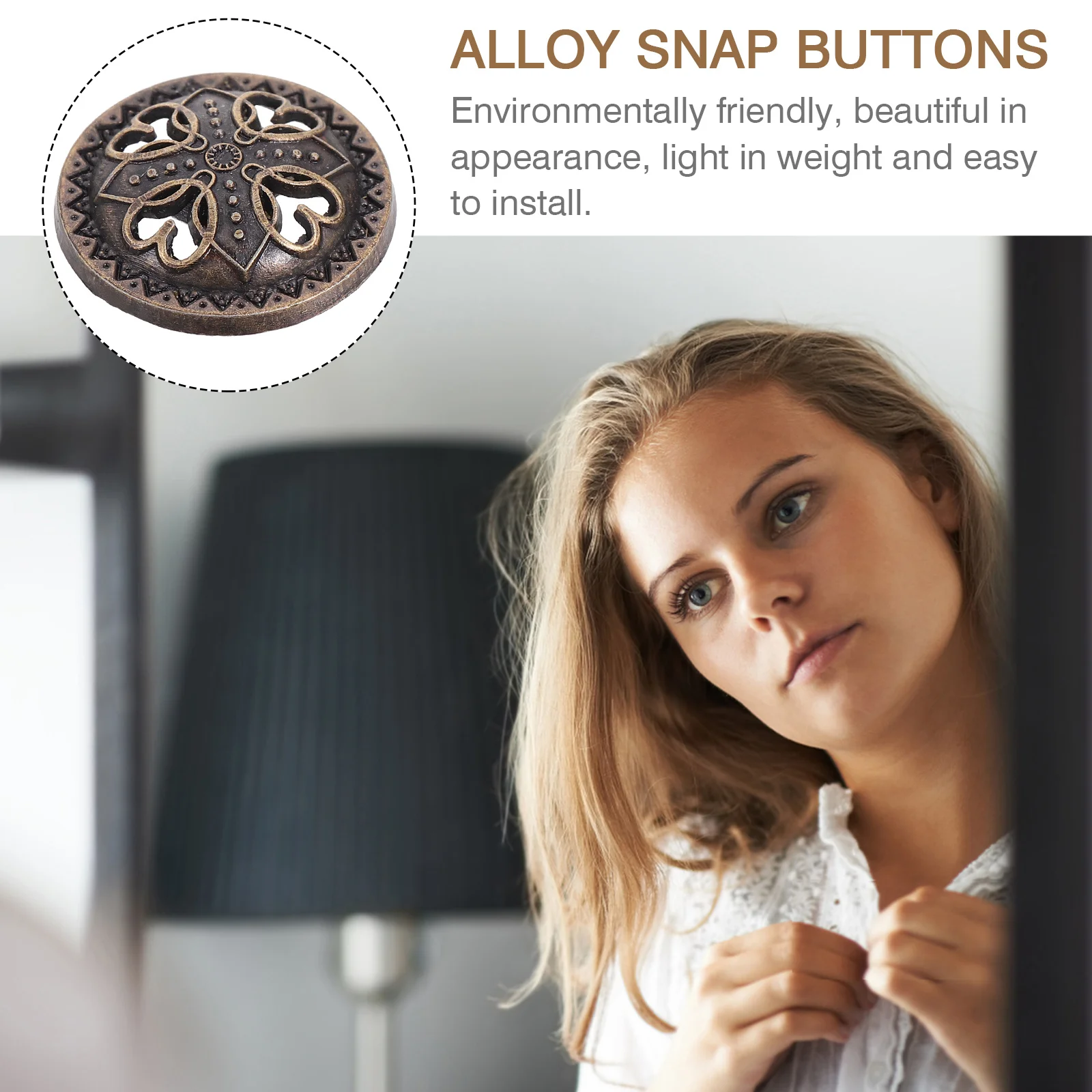 20 مجموعة البرونزية المحفظة مشبك سبائك الزنك مُثبّت كبّاس خمر المشبك زر Diy بها بنفسك الحرفية الكرتون زر ديكور الحرف اليدوية الخياطة #4