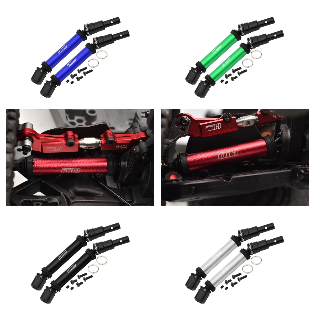 GPM Medium Carbon Steel+Aluminium Front/Rear CVD Drive Shaft For ARRMA Mojave 4S-ARA4404T1/T2