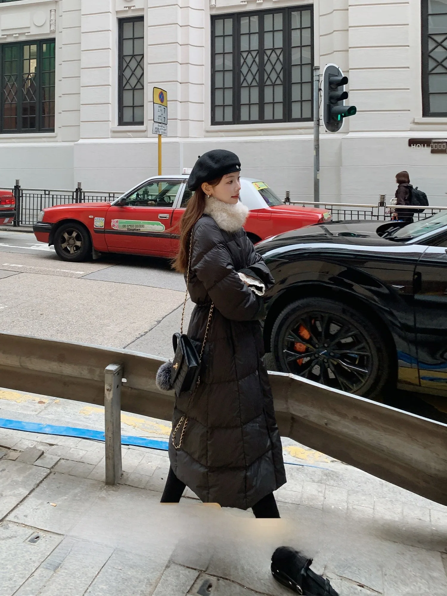 

Women's Long White Du down Jaet Warmth Casual Loose Fit Polyester Fiber Zipper Closure Winter New Sle Bla Color