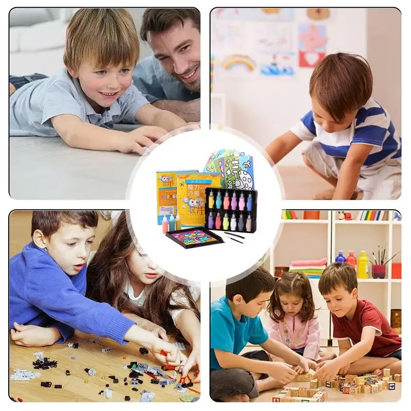 Набор для рисования песком, 12 цветов, разные цвета