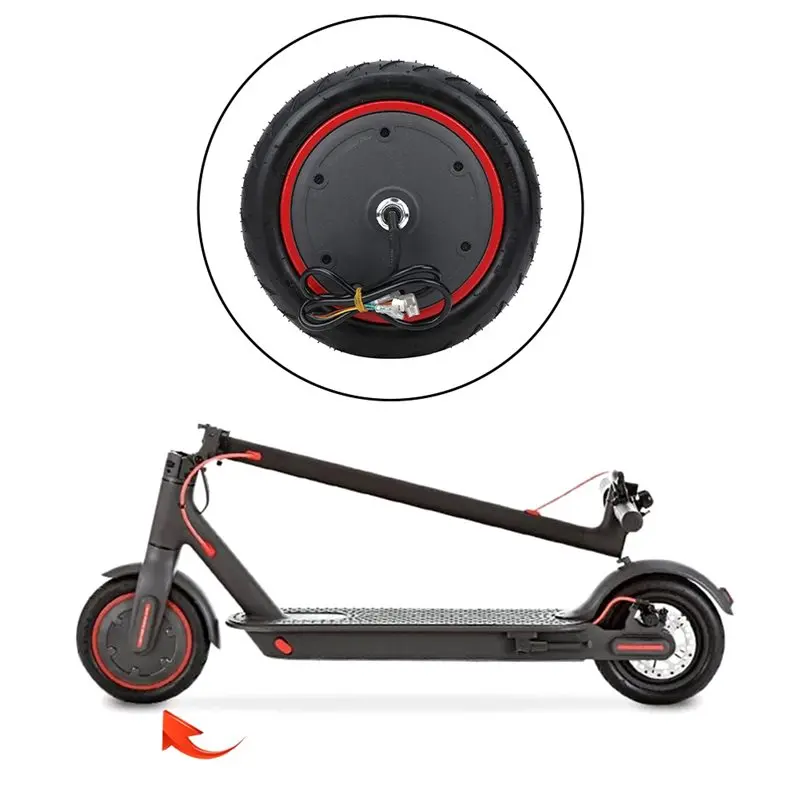 ABHX-36V 350W Front Wheel Motor Hub Motor Scooter Shock Absorbing Pneumatic Tire For M365/Pro2 E-Scooter