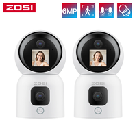 ZOSI Smart Baby Cams WiFi PTZ Auto Tracking AI 360° Panoramic Indoor Video Surveillance