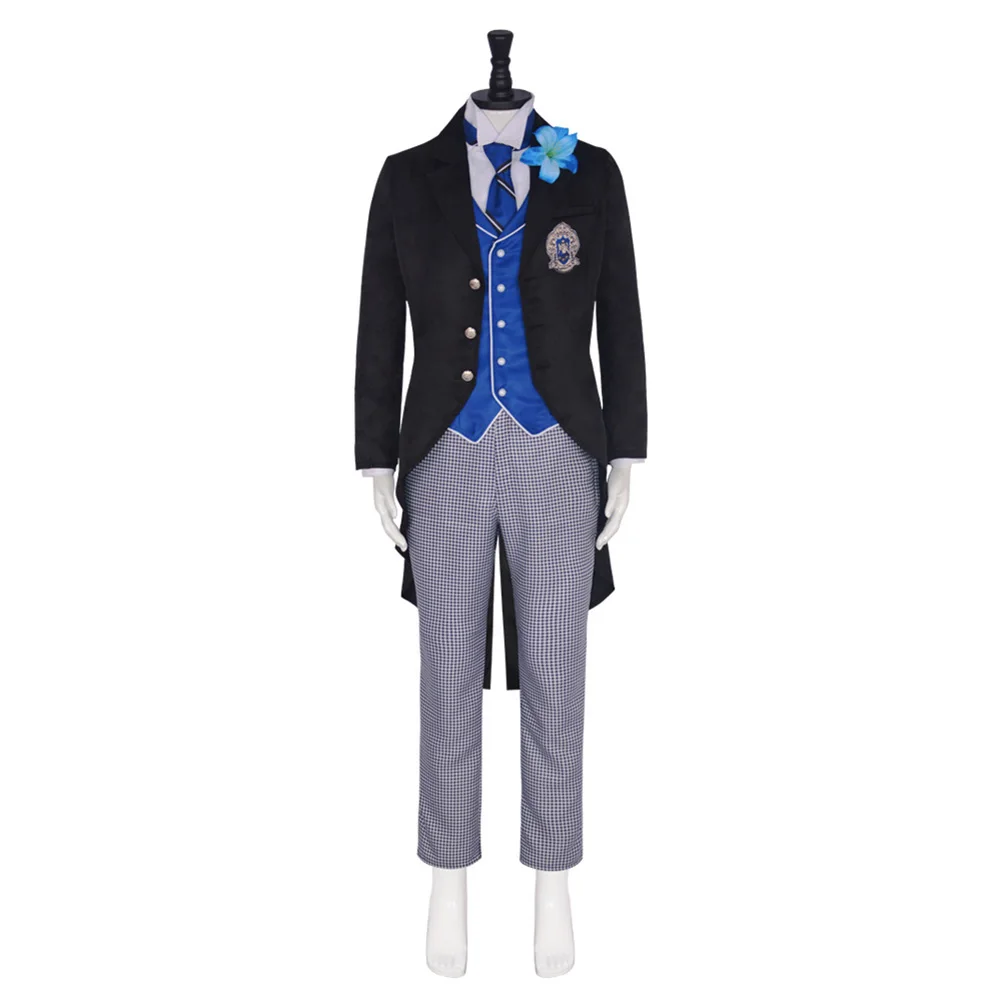 Lawrence Cos Bluewer Cosplay Anime Butler Uniform Clothes Edgar Redmond Costume Black Outfit Halloween Carnival Party Role Play