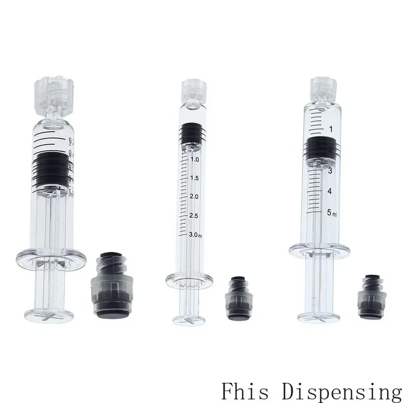 

Wholesale 1ml 3ml 5ml Luer Lock Syringe with Measurement Mark Tip for CBD Oils EJuices Liquids Chemical (Gray Piston) 100pcs