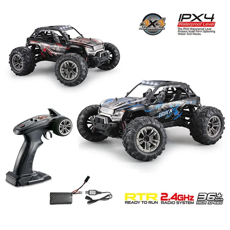 9137 RC Car 4WD 2.4G Remote Control Vehicle 1/16 36KM/H High Speed LED Light Desert Off-Road High Class Truck Cars RTR Toys Boys