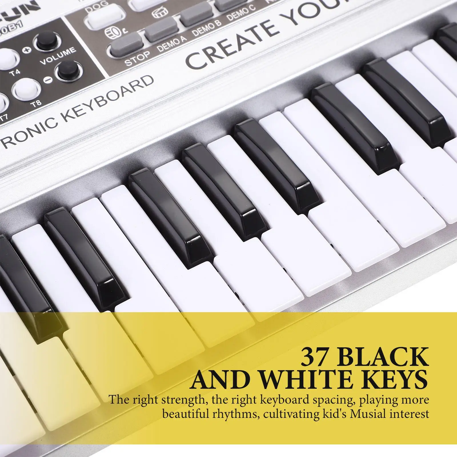 Juguetes de órgano electrónico para niños, música de plástico, Piano de simulación, instrumento Musical, teclado con micrófono, juguete Adorable