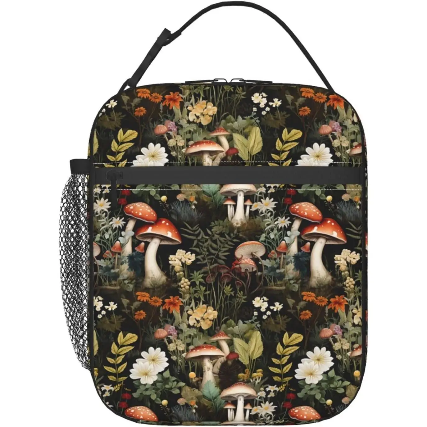 

Wildflower Whimsical Forest Bag,Polyester Cooler Nature Lovers Handbags Case for School Picnic Work Travel Beach or Hiking Gifts